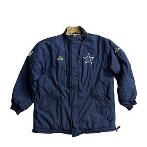 Vtg 1990s Mens Sz XL Pro Line APEX ONE Dallas Cowboys Logo Jacket Blue